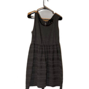 Lane Bryant Dress 14/16 Gray Sleeveless Scoopneck Textured Cottagecore Boho